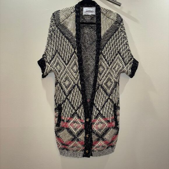 Cabi Short Sleeve Dolman Aztec Print Open Cardigan Sweater – Size Small - Picture 12 of 15